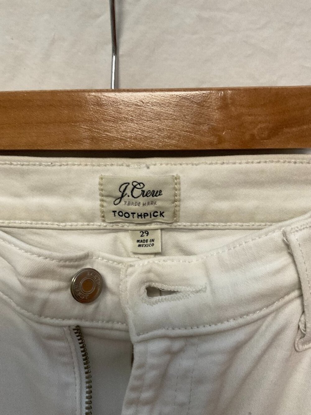 J.Crew Toothpick White Cream Skinny Jeans